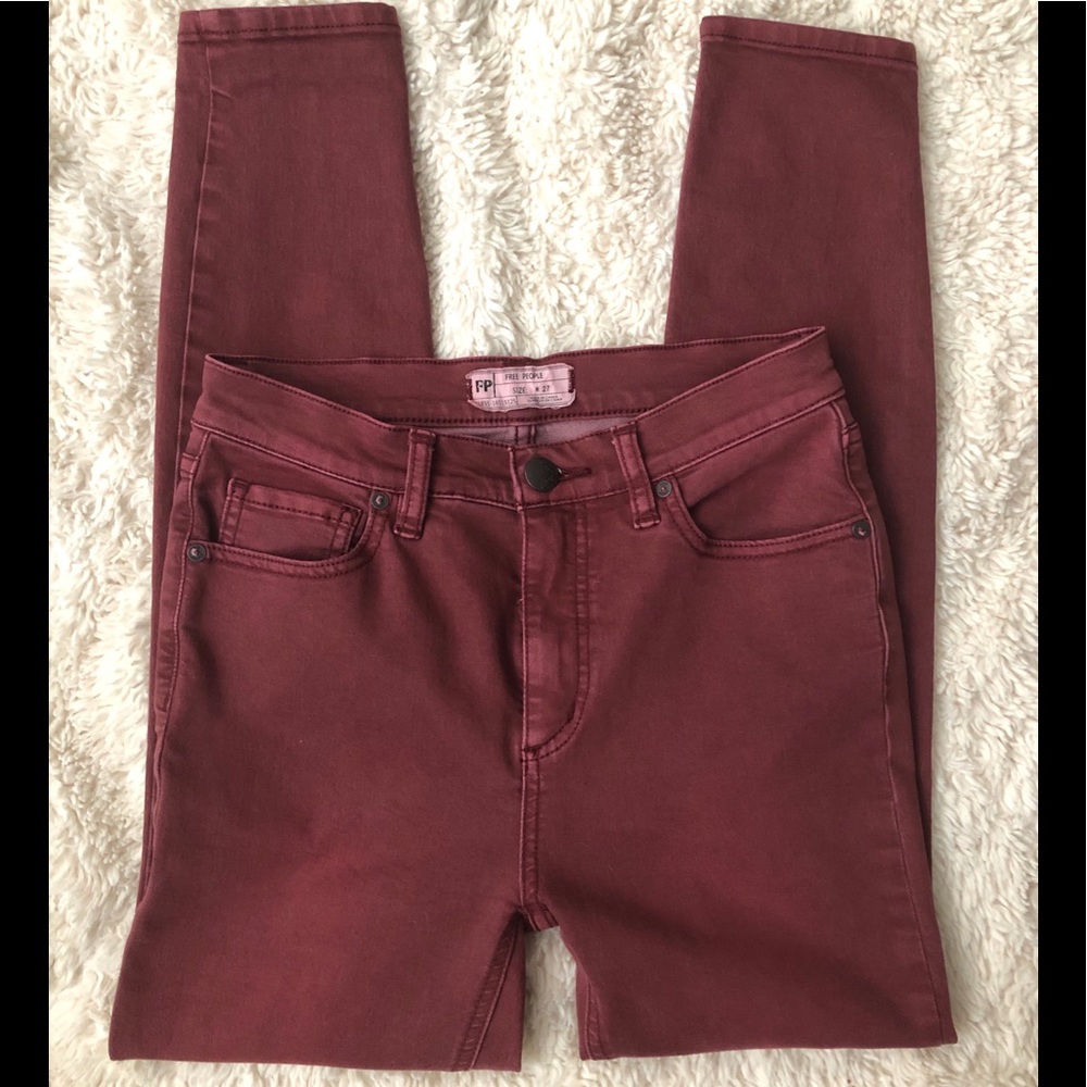 🔥 Sale 🔥Free People Maroon Skinny Pant